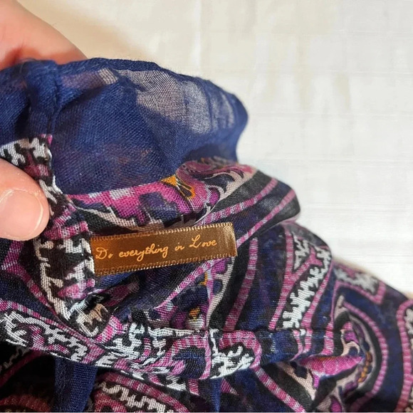 Beautiful Purple Paisley Boho Y2K Infinity Scarf - Picture 3 of 6